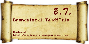 Brandeiszki Tanázia névjegykártya