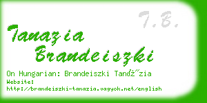 tanazia brandeiszki business card